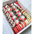 Macarons + Chocolate Dipped Strawberries Gift Box in Hello Kitty Theme